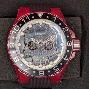 Invicta Aviator Dia De Los Muertos Men's Watch w/ Mother of Pearl Dial - 50mm